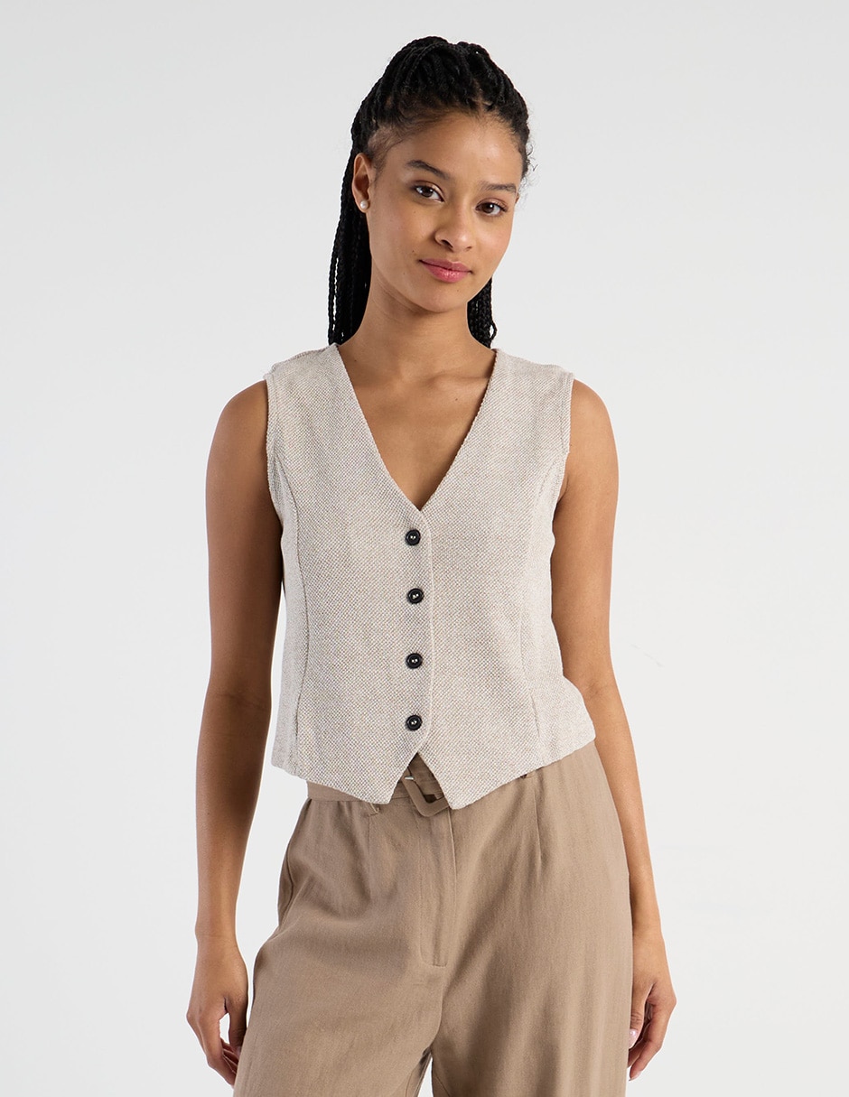CHALECO PIECES 17154224-SS26 MEZCLA MAT