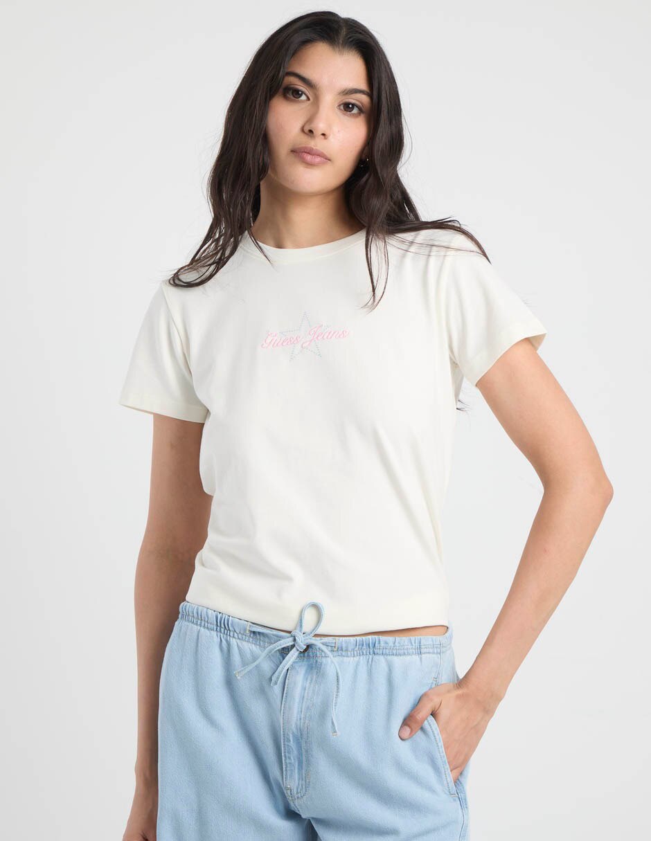 Playera manga corta cuello redondo para mujer 7