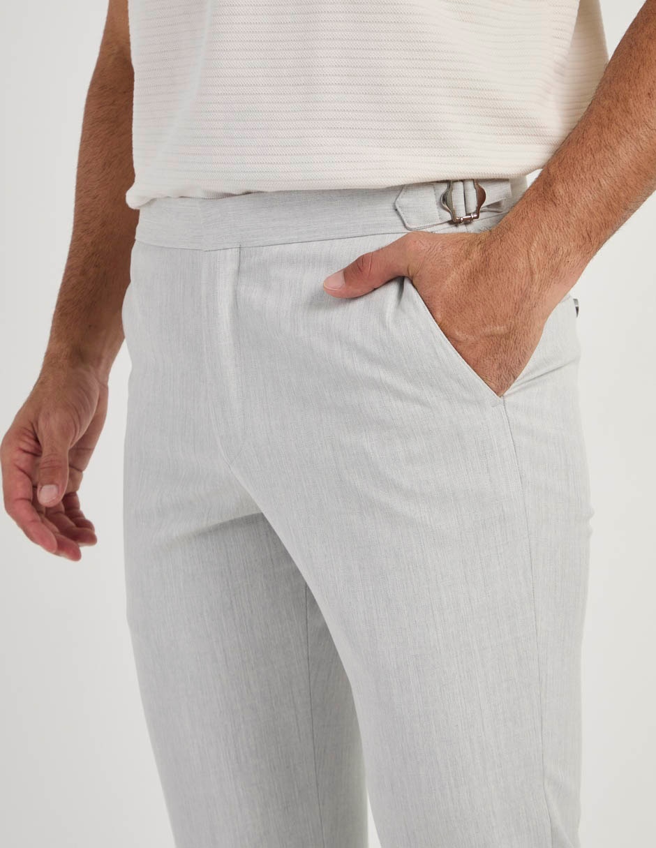Pantalón de vestir recto de algodón para hombre 4