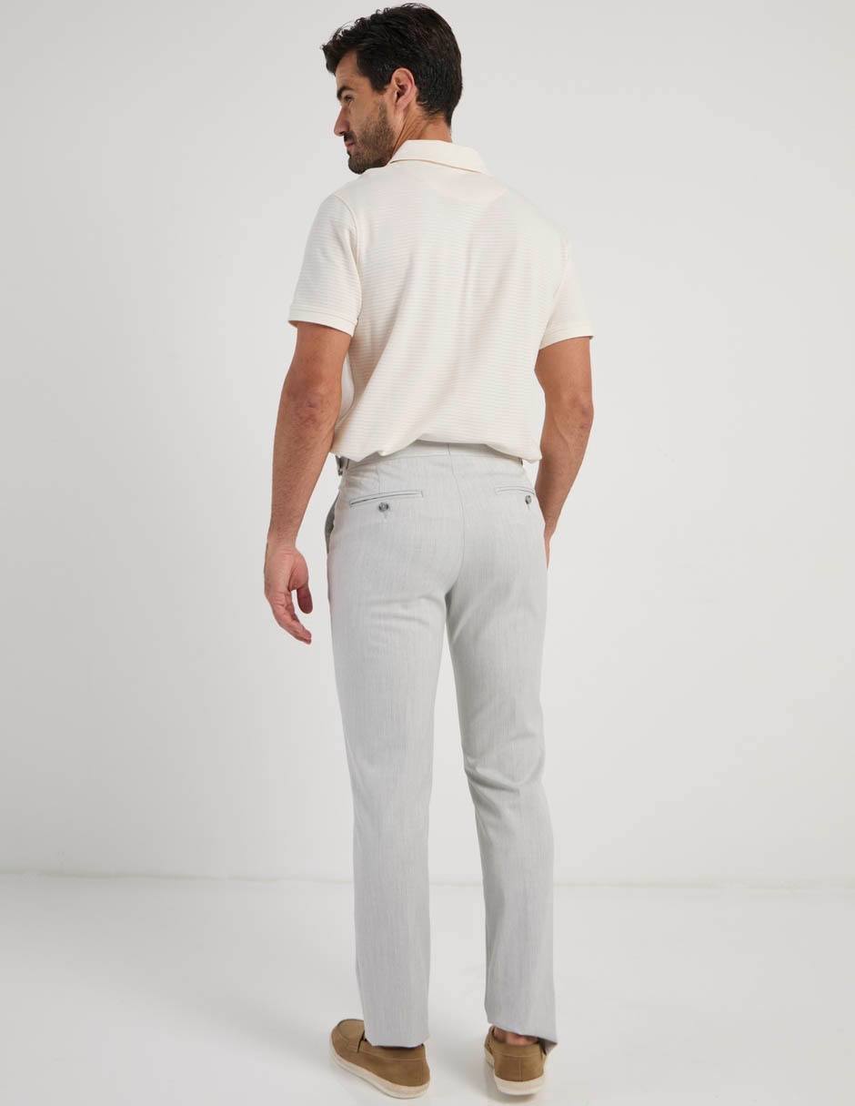 Pantalón de vestir recto de algodón para hombre 6