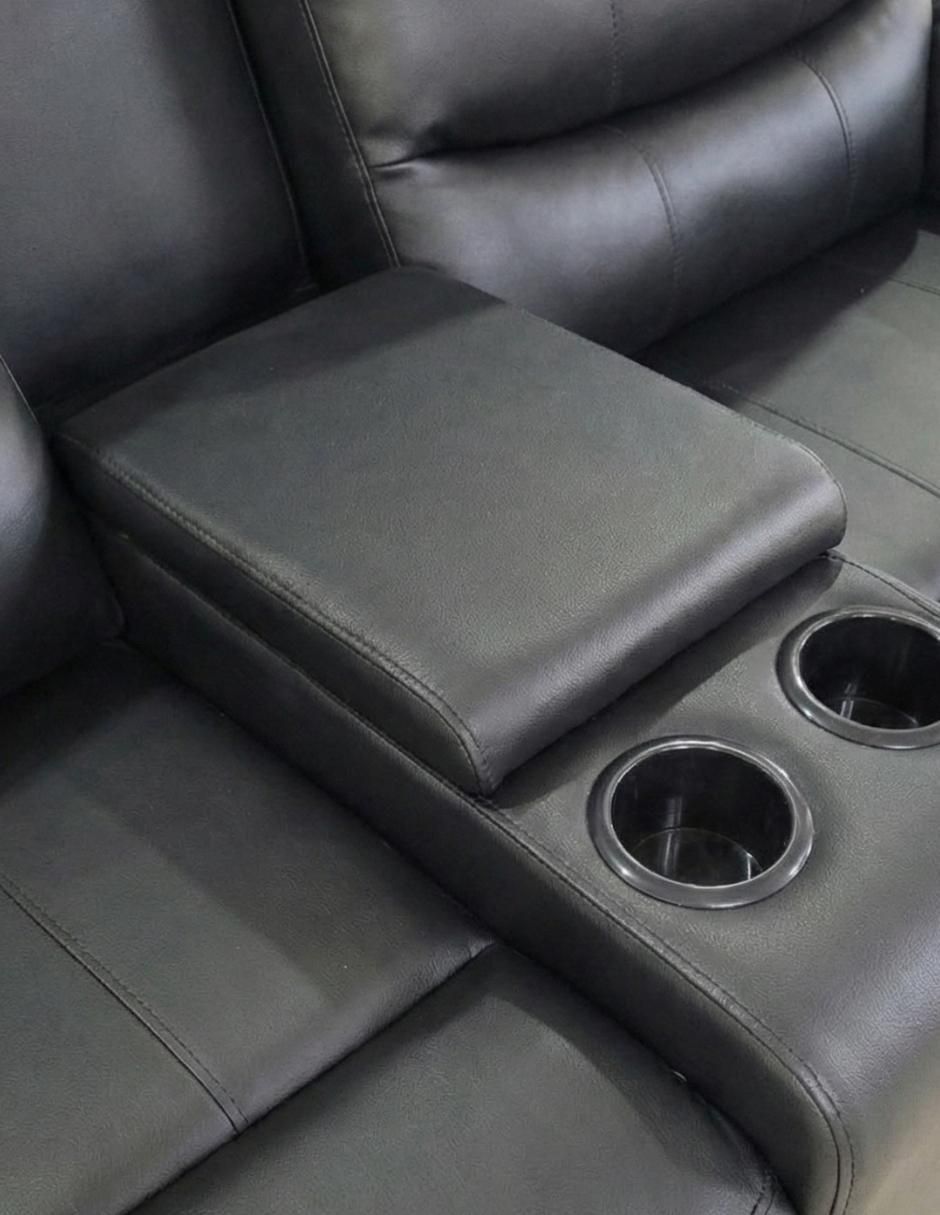 Reclinable Love Seat Bryce de vinipiel 6