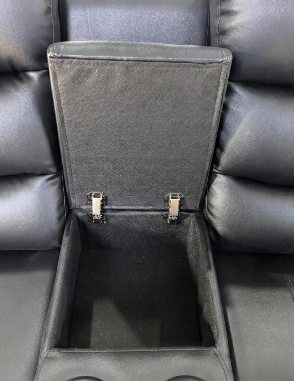 Reclinable Love Seat Bryce de vinipiel 7