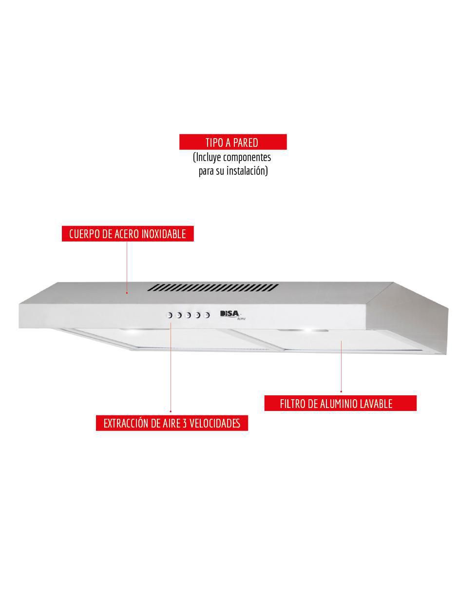 Campana de pared CAMP60C de acero inoxidable Campana de pared CAMP60C de acero inoxidable