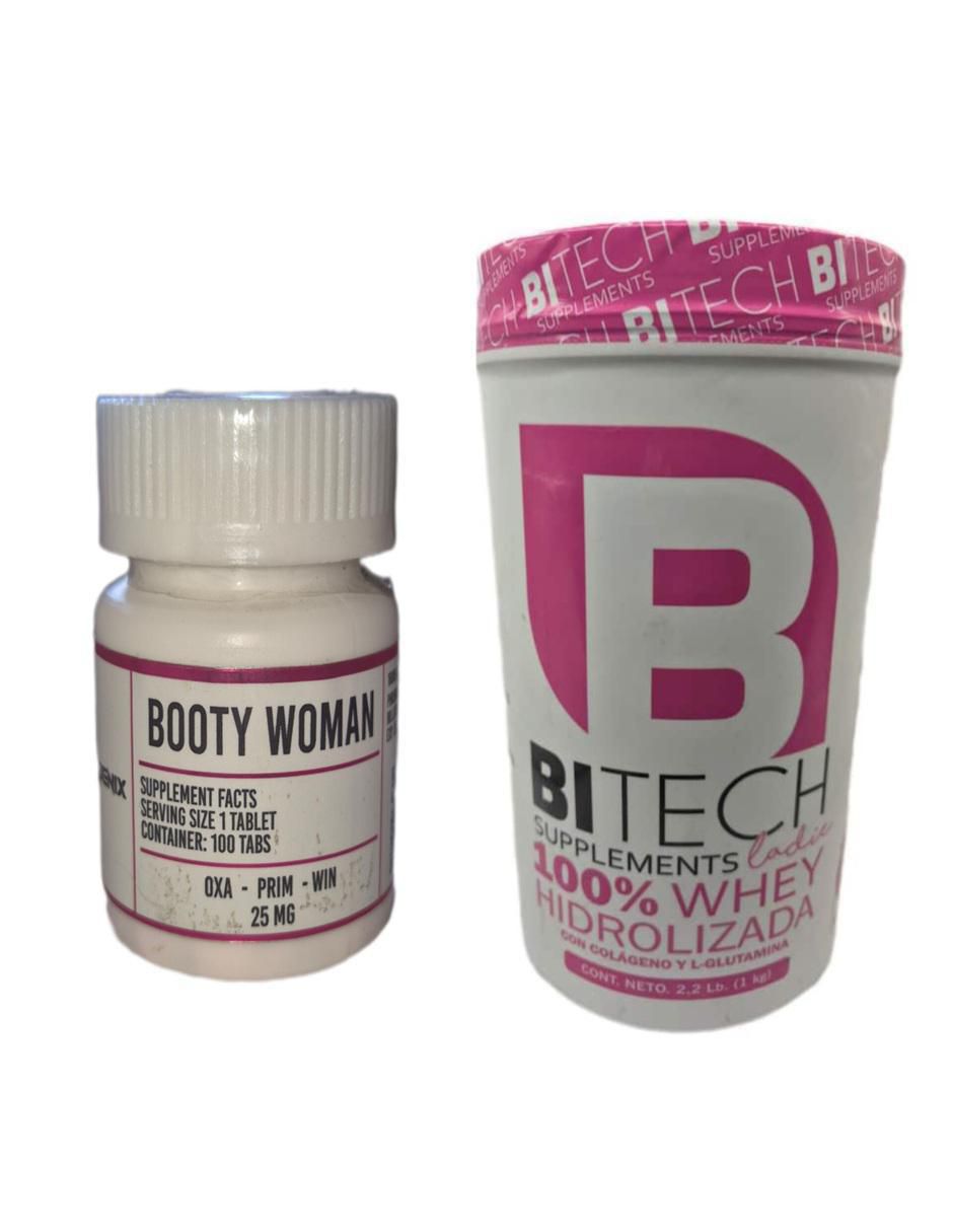 Kit de suplementos alimenticios Proteína Bitech y Booty Woman