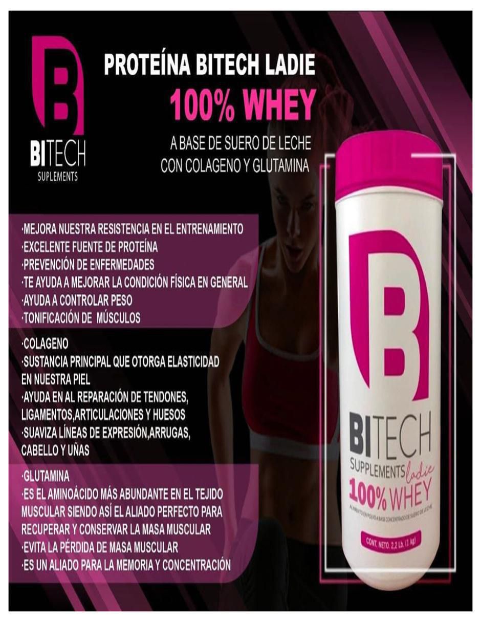 Kit de suplementos alimenticios Proteína Bitech y Booty Woman