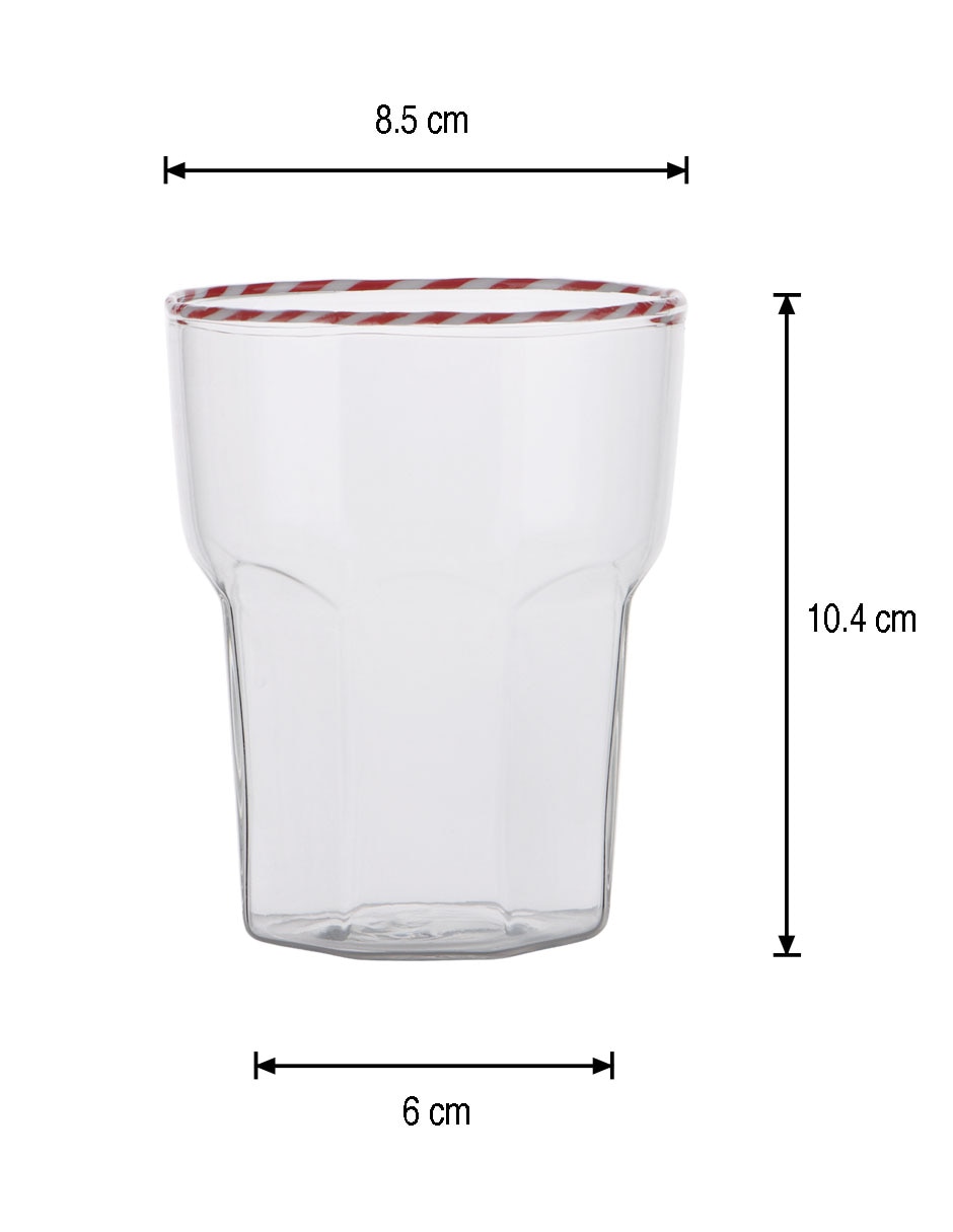 Vaso corto haus holidays de vidrio Vaso corto haus holidays de vidrio