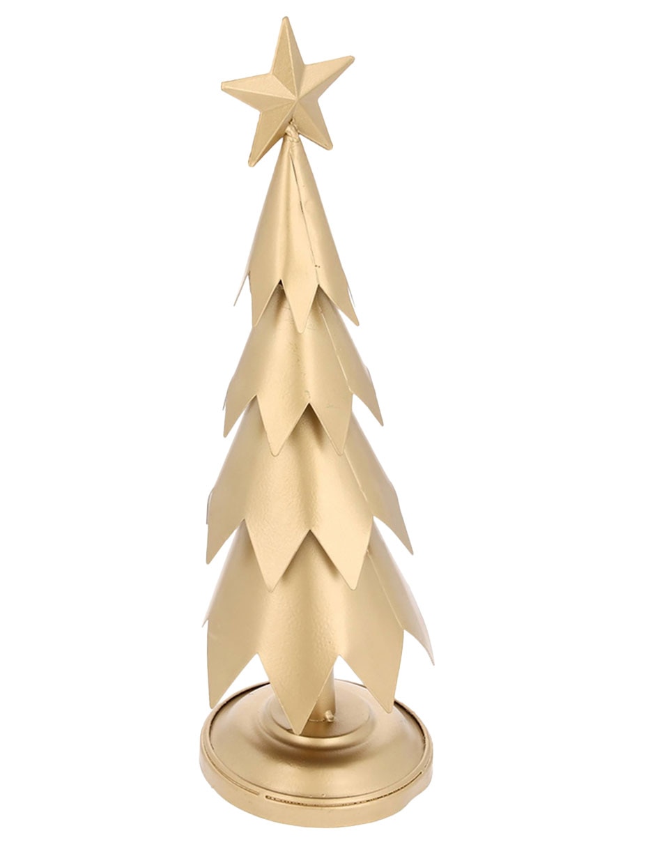 Arbol de navidad metal dorado grande 5