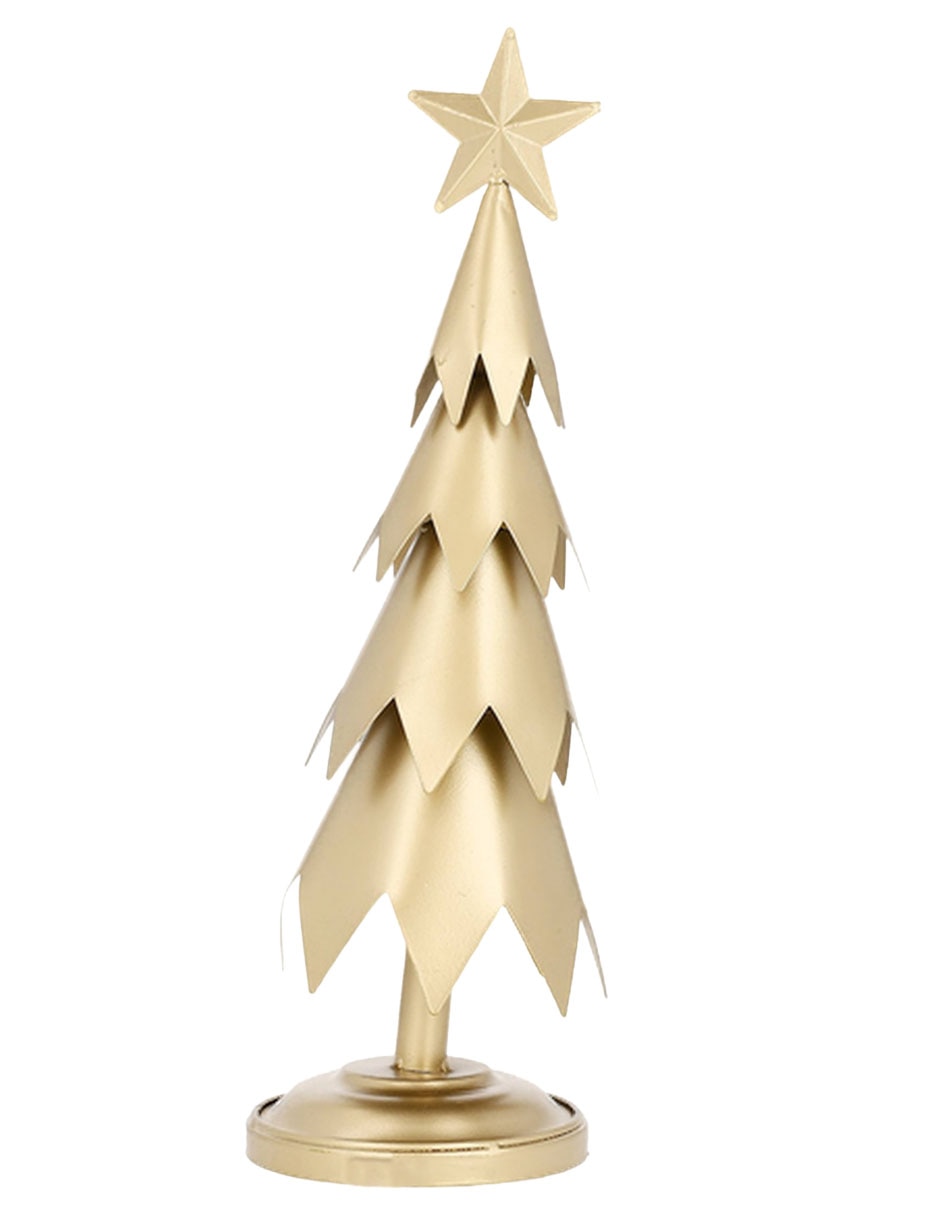 Arbol de navidad metal dorado grande 6