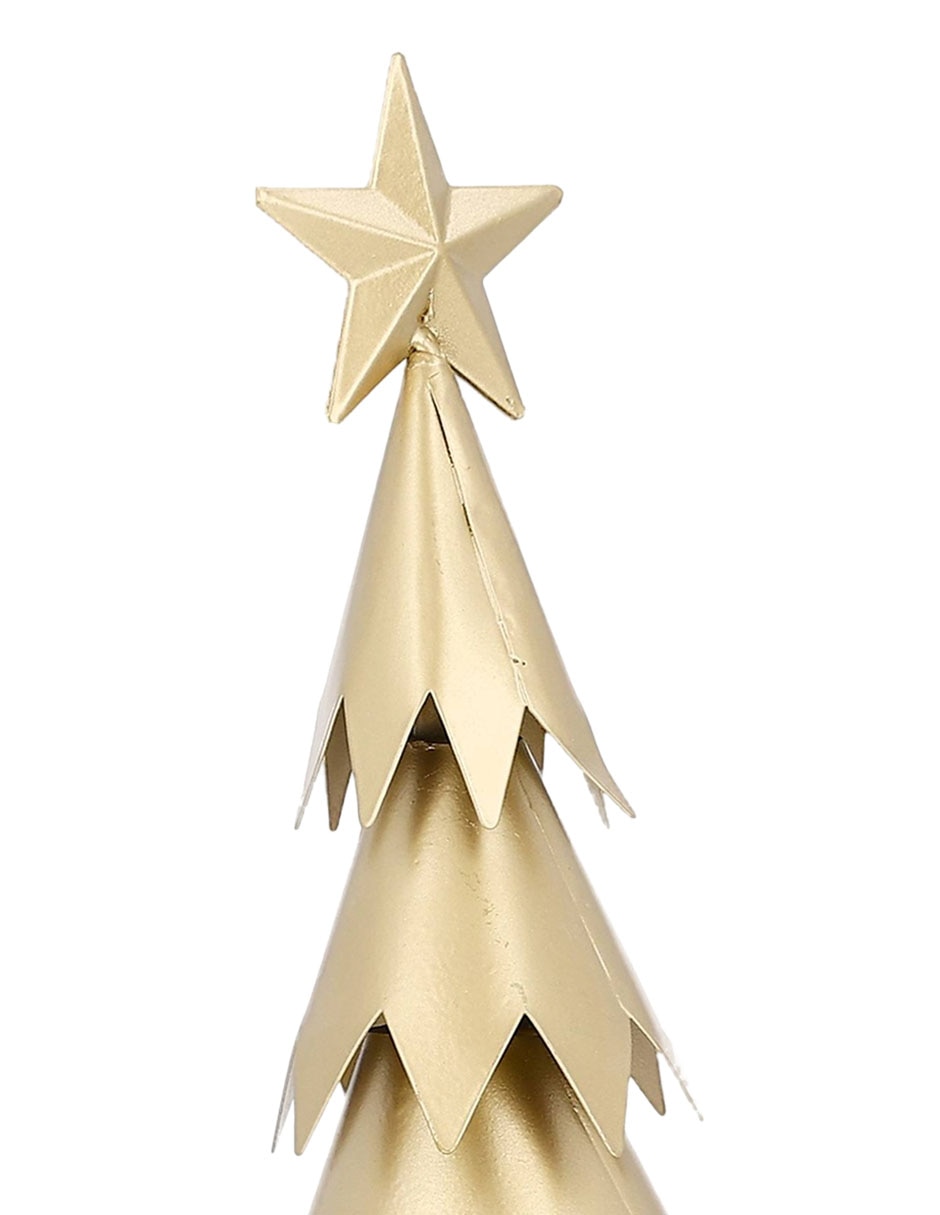 Arbol de navidad metal dorado grande 7