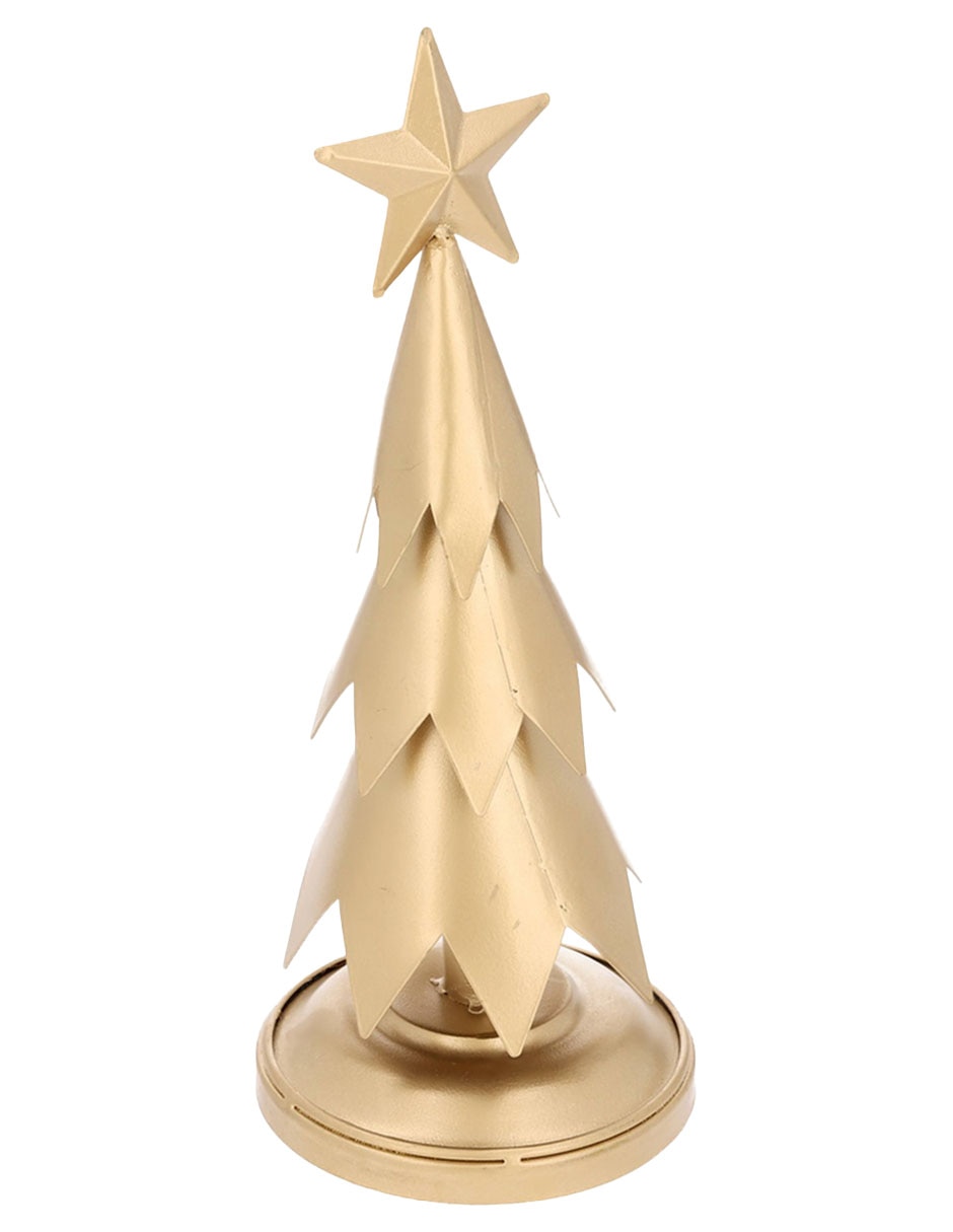 Arbol de navidad metal dorado pequeño 5
