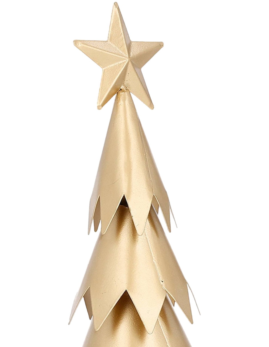 Arbol de navidad metal dorado pequeño 7