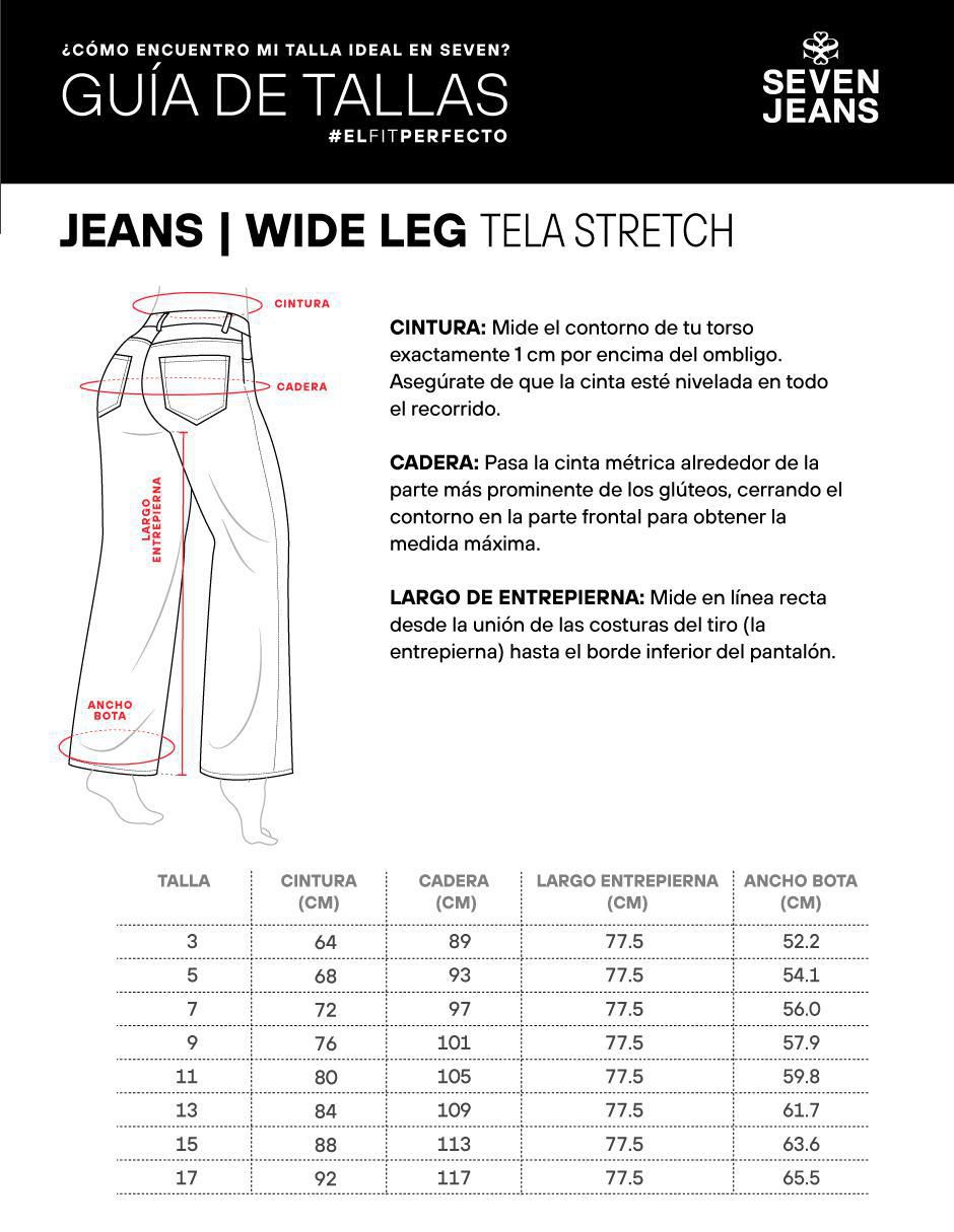 Jeans wide leg flex para mujer 6