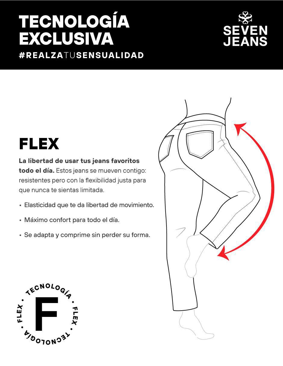 Jeans wide leg flex para mujer 7