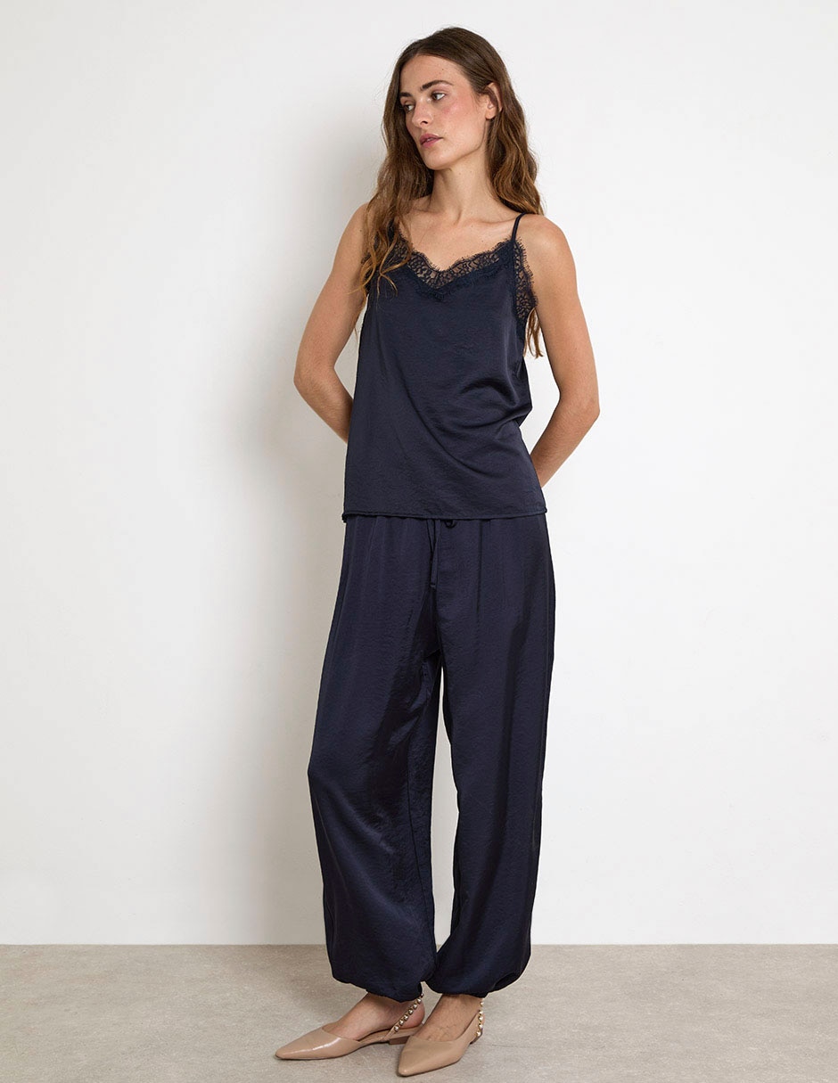 Pantalón relaxed amplio para mujer 4