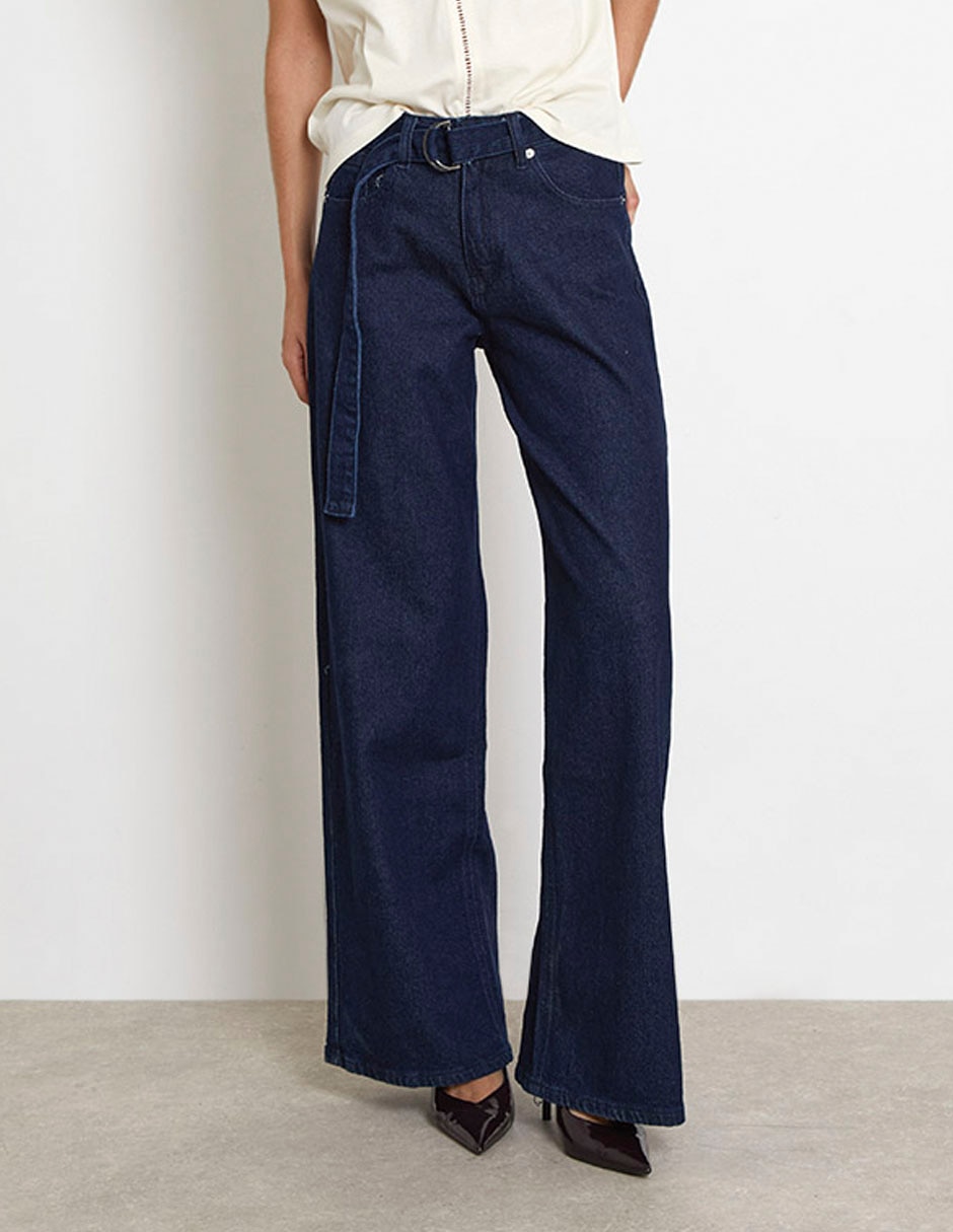 Jeans wide leg cintura alta para mujer Jeans wide leg cintura alta para mujer