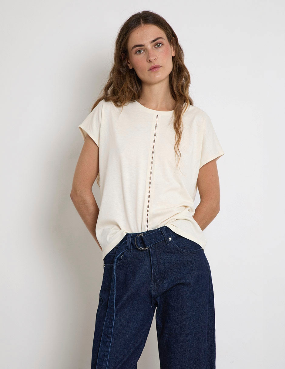 Jeans wide leg cintura alta para mujer 5