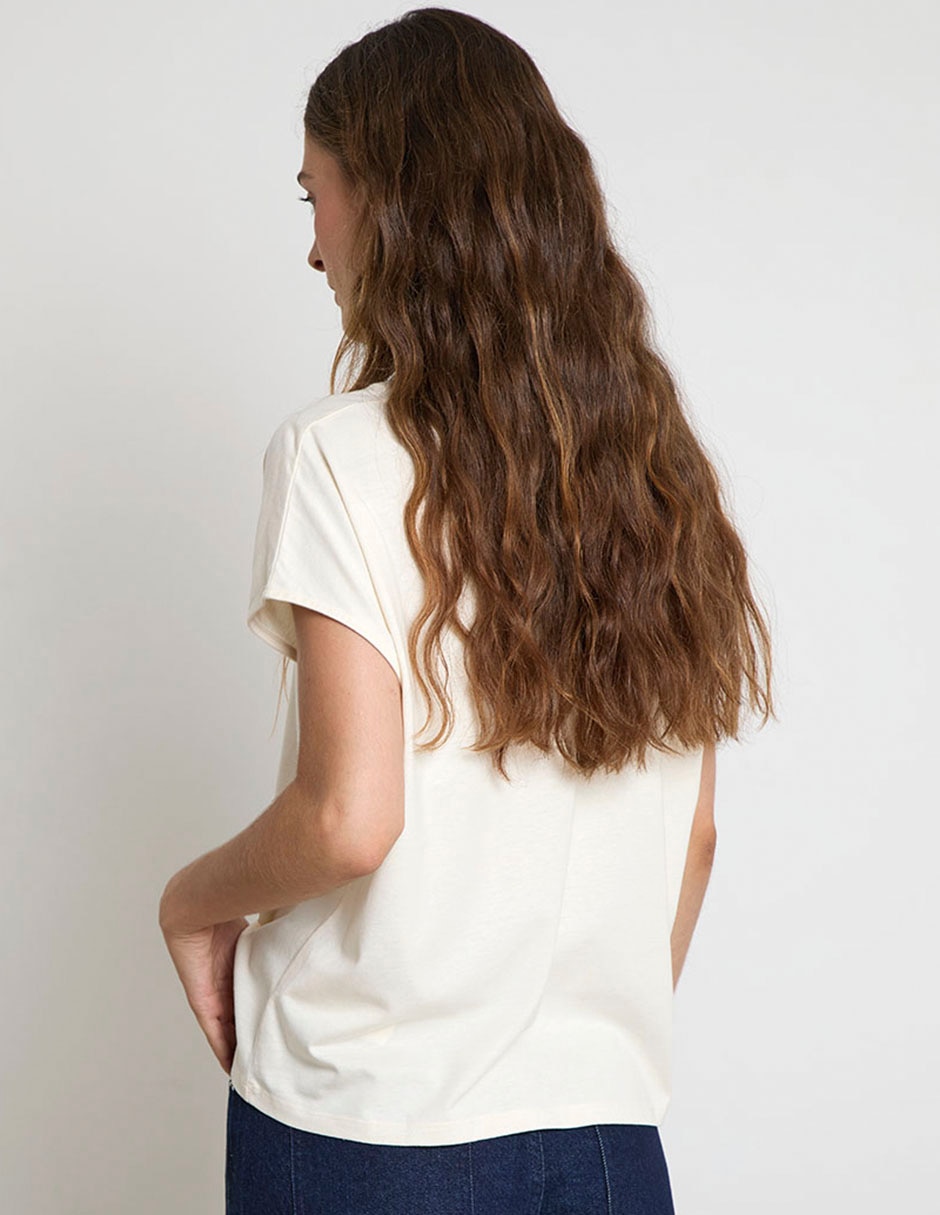 Playera cuello redondo para mujer 2