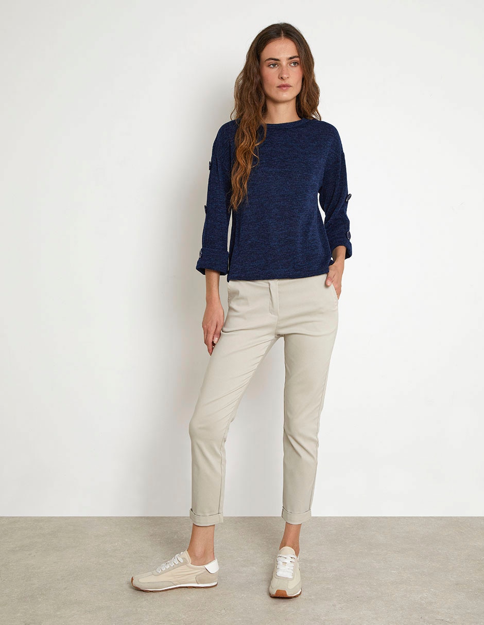Suéter cuello redondo para mujer 3