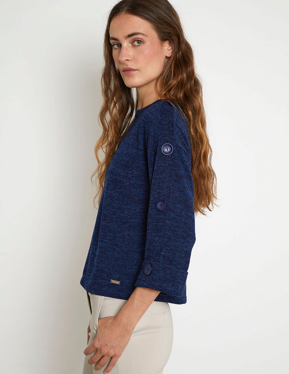 Suéter cuello redondo para mujer 4