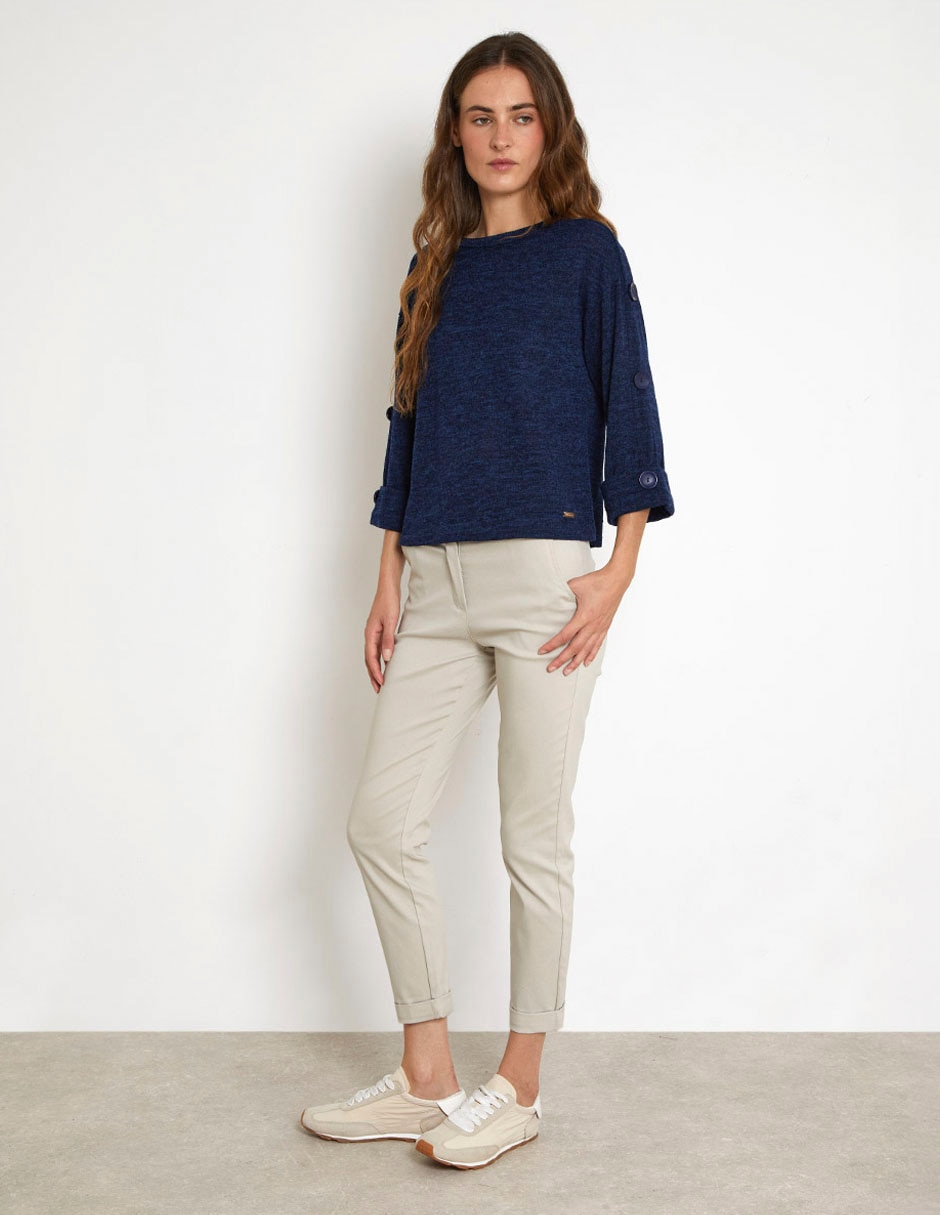 Suéter cuello redondo para mujer 5