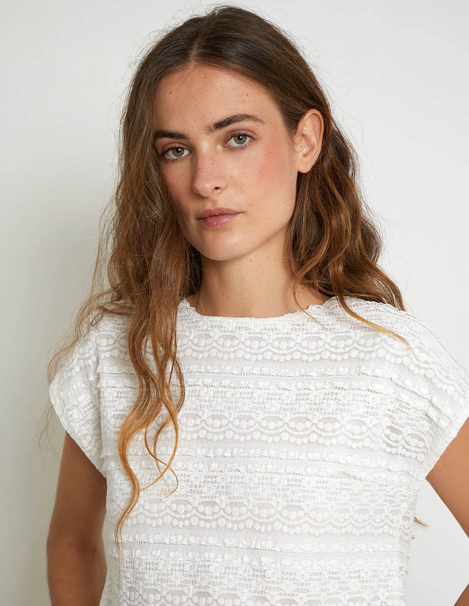 Blusa manga corta para mujer 4