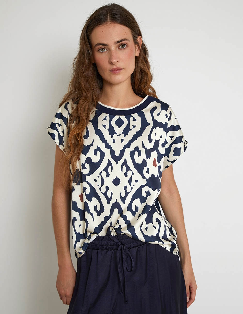 Blusa manga corta para mujer