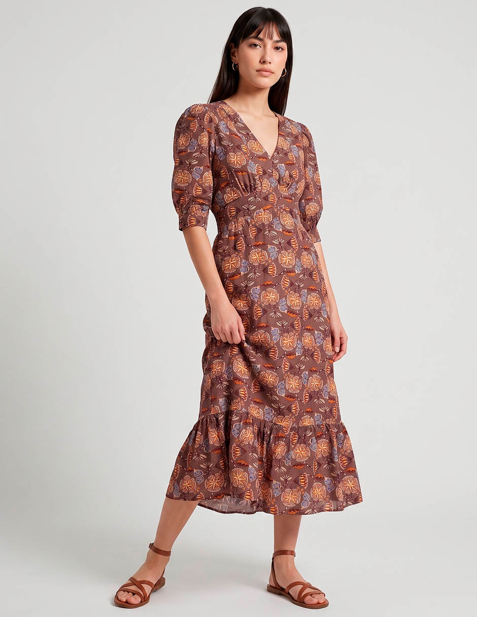 Vestido midi casual para mujer Vestido midi casual para mujer