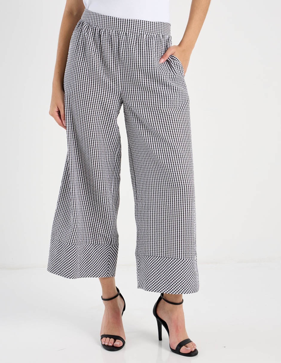 Pantalón regular amplio para mujer