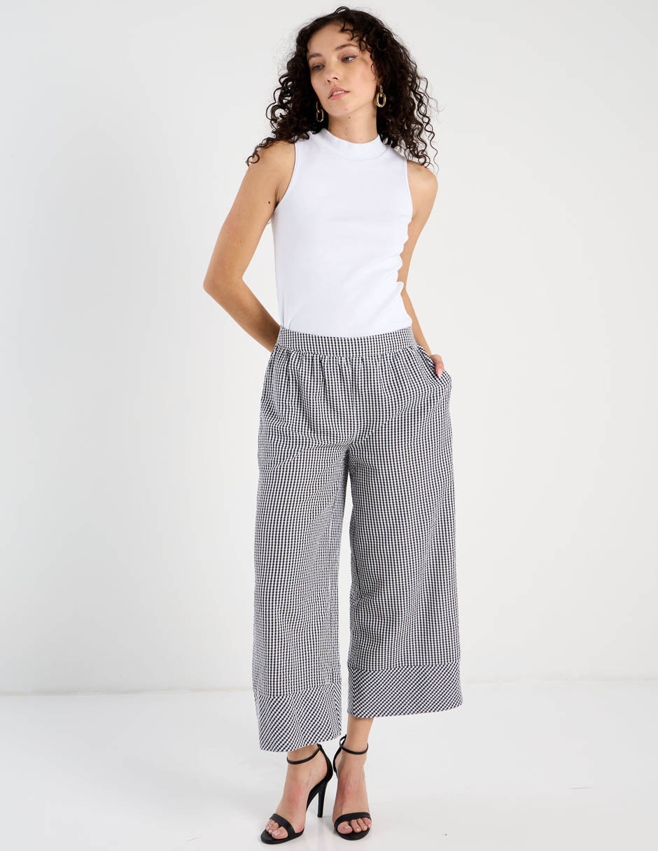 Pantalón regular amplio para mujer 4