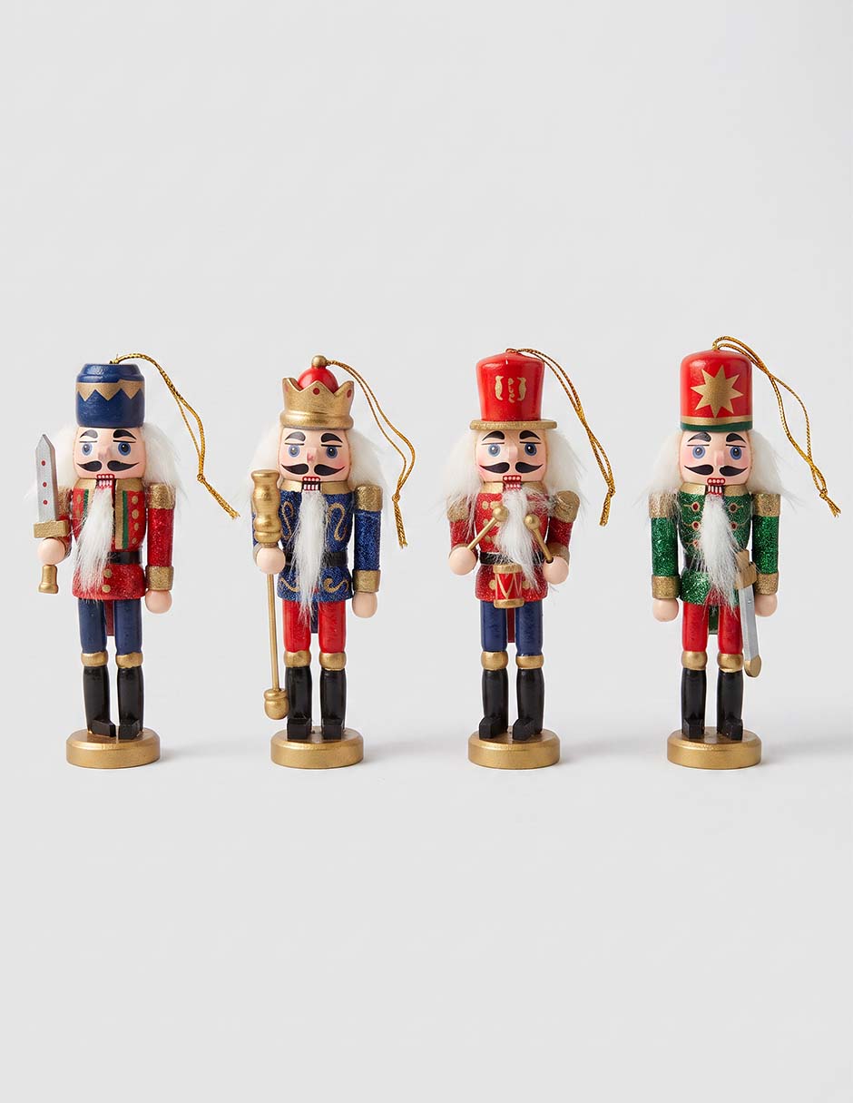 Set de ornamentos navideños cascanueces 1
