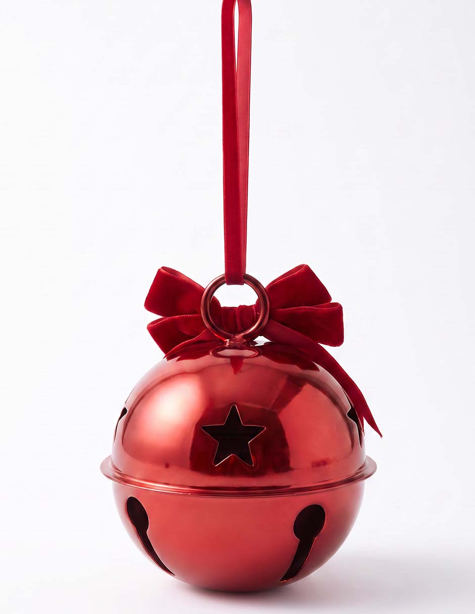 Ornamento navideño Cristmas Spirit cascabel rojo 2