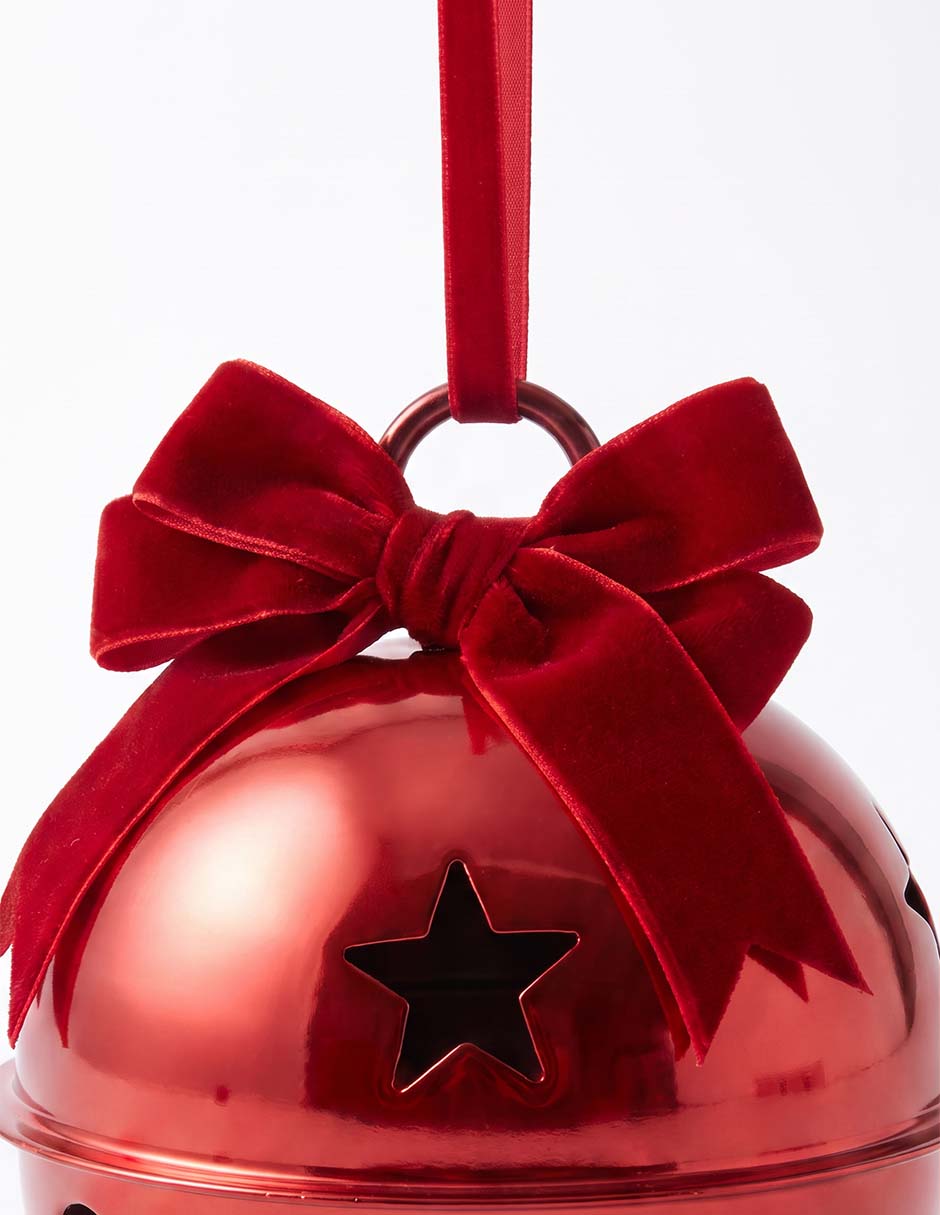 Ornamento navideño Cristmas Spirit cascabel rojo 3