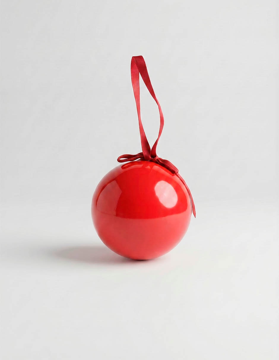 SET ESFERAS BOLO ARBOL 14 PIEZAS ROJAS 3