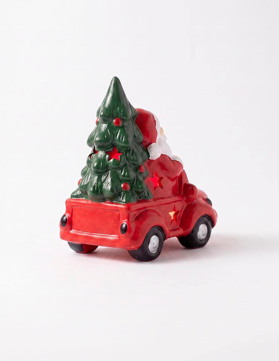 Figura decorativa de santa claus de resina