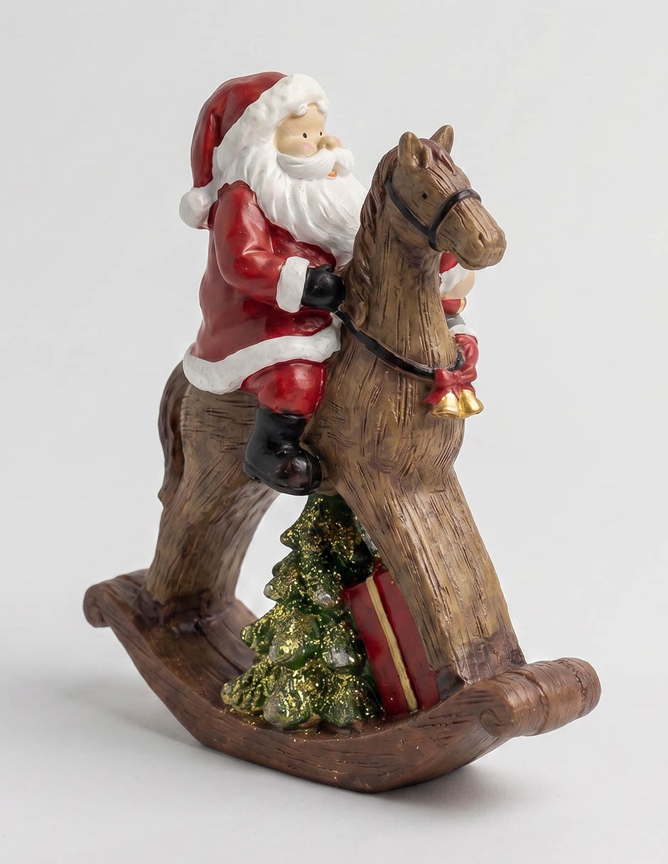 SANTA EN CABALLO CAFE 25 CM 2