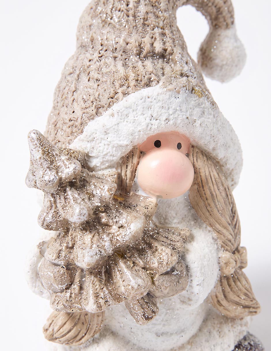 Figura decorativa navideña de gnomo