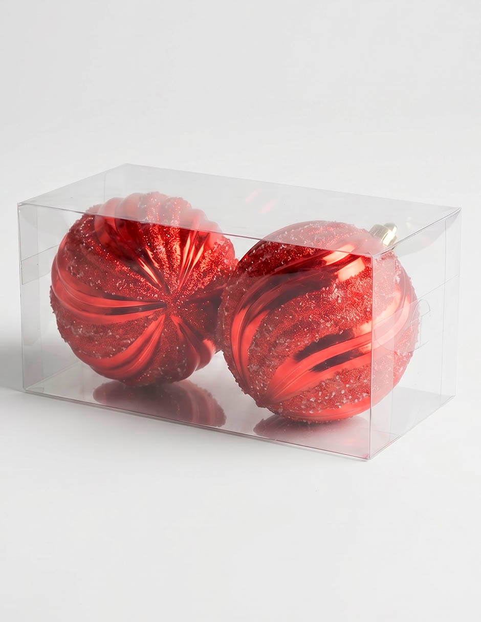Set de esferas navideñas con 2 piezas