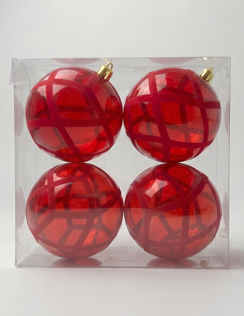Set de esferas navideñas con 4 piezas 1