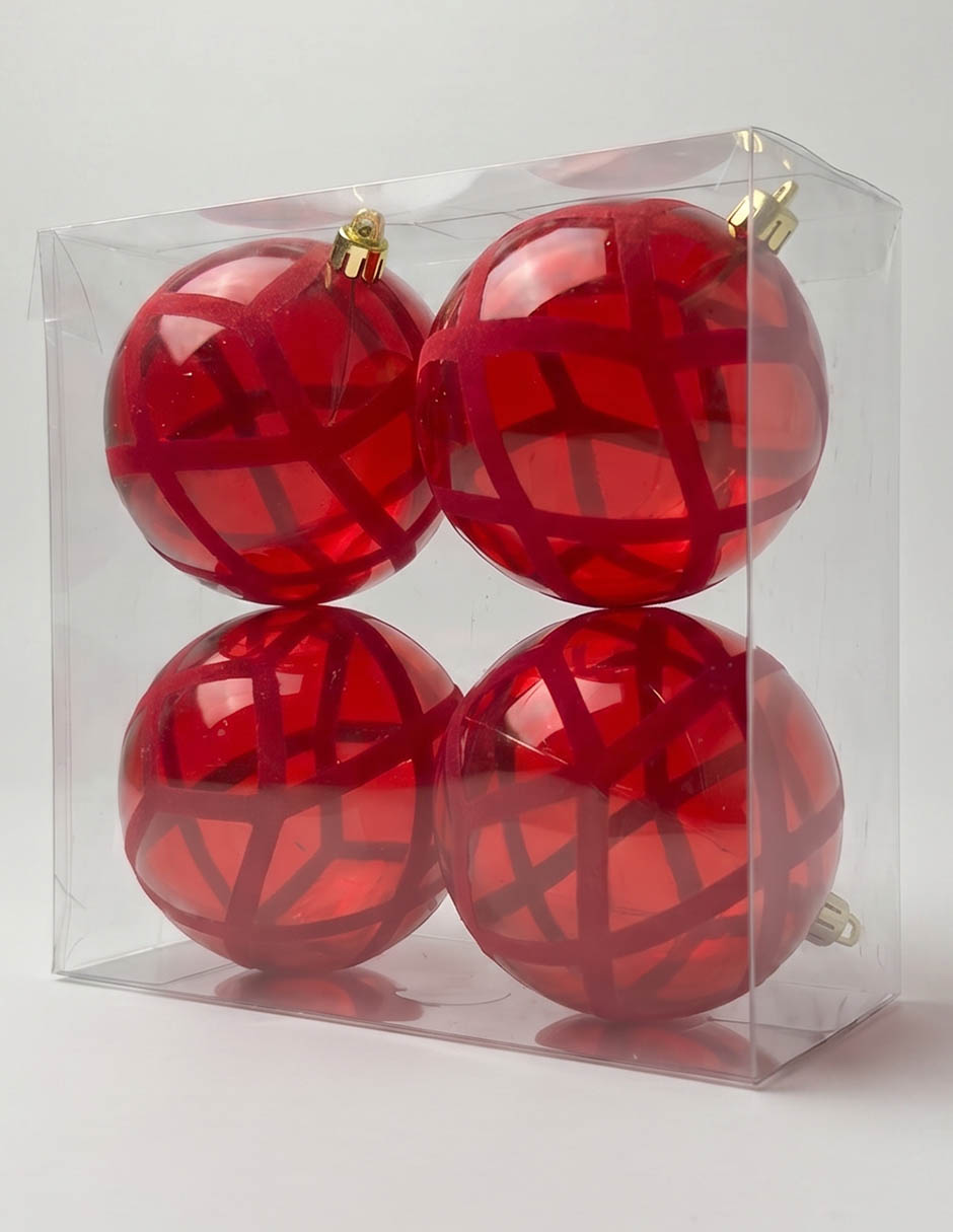 Set de esferas navideñas con 4 piezas 2