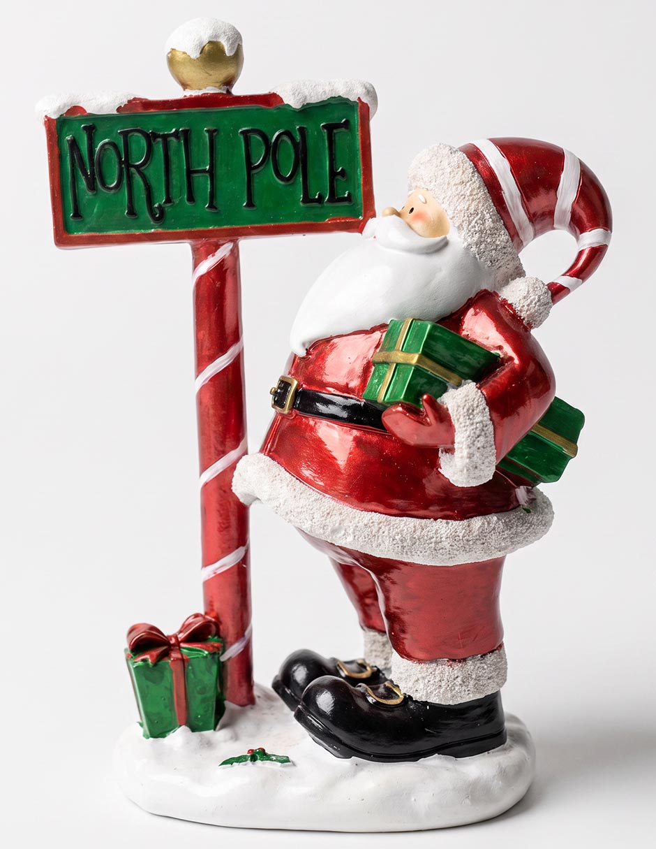 Figura decorativa de santa claus de resina 1