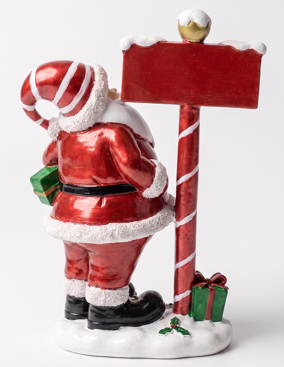Figura decorativa de santa claus de resina Figura decorativa de santa claus de resina
