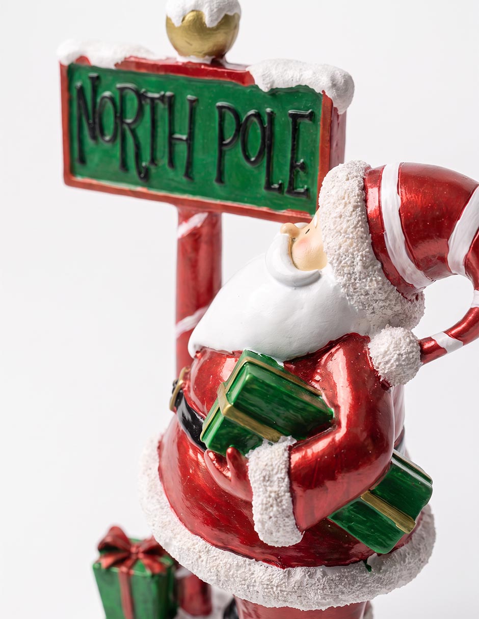 Figura decorativa de santa claus de resina 3