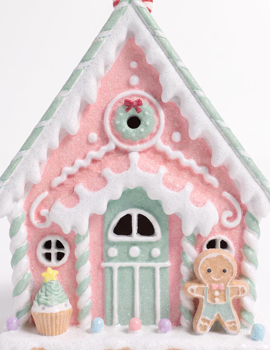 Figura decorativa navideña de casa 4