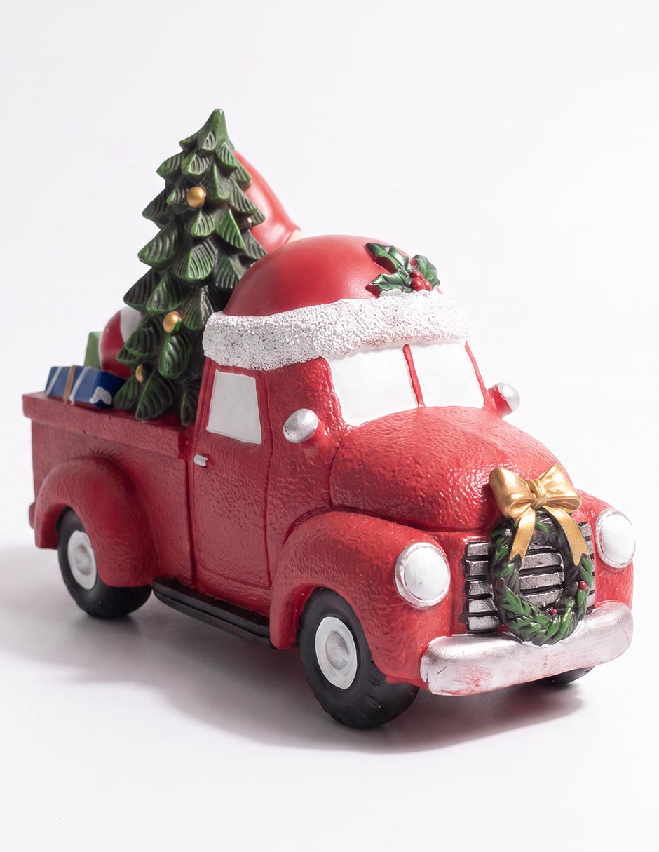 Figura decorativa navideña de auto de resina 1