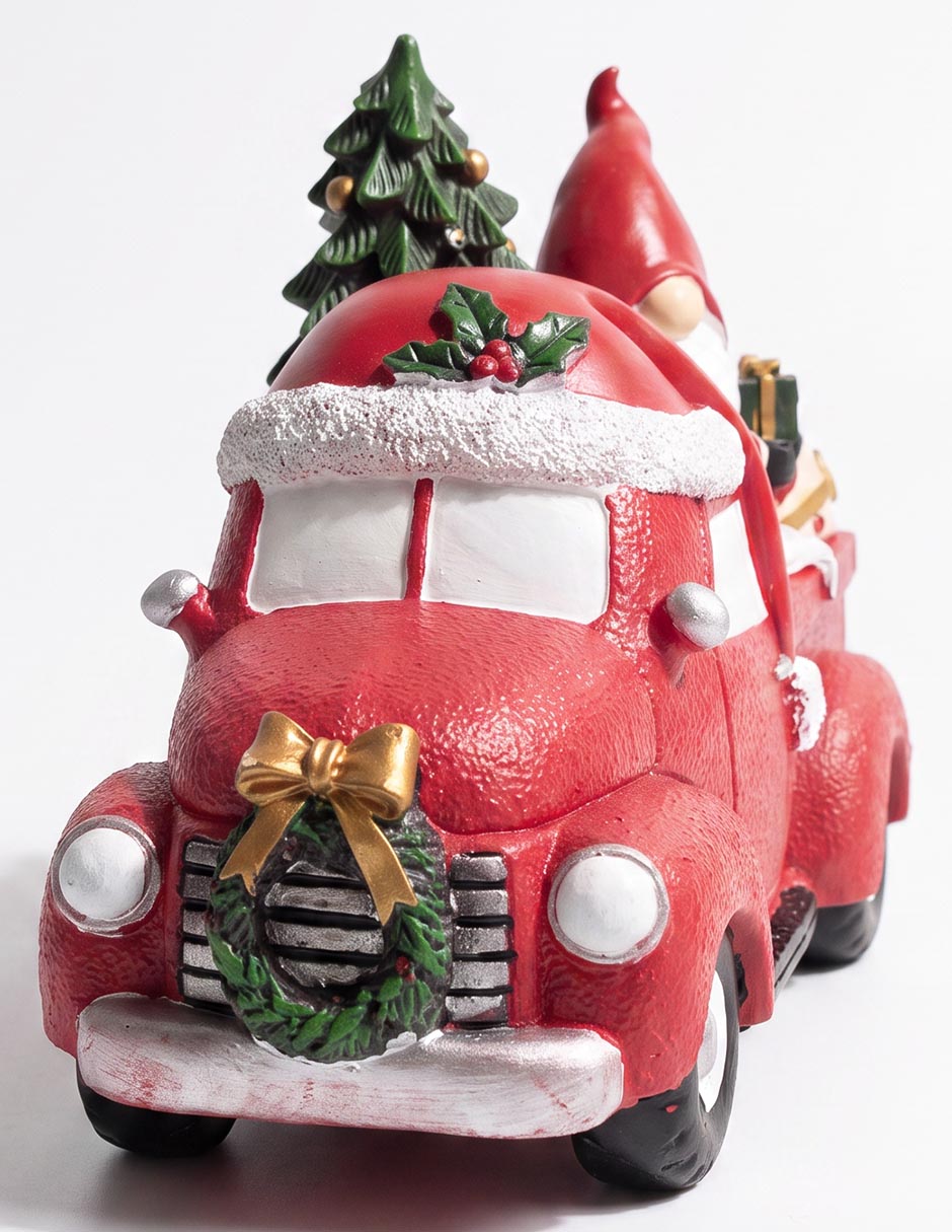 Figura decorativa navideña de auto de resina 2