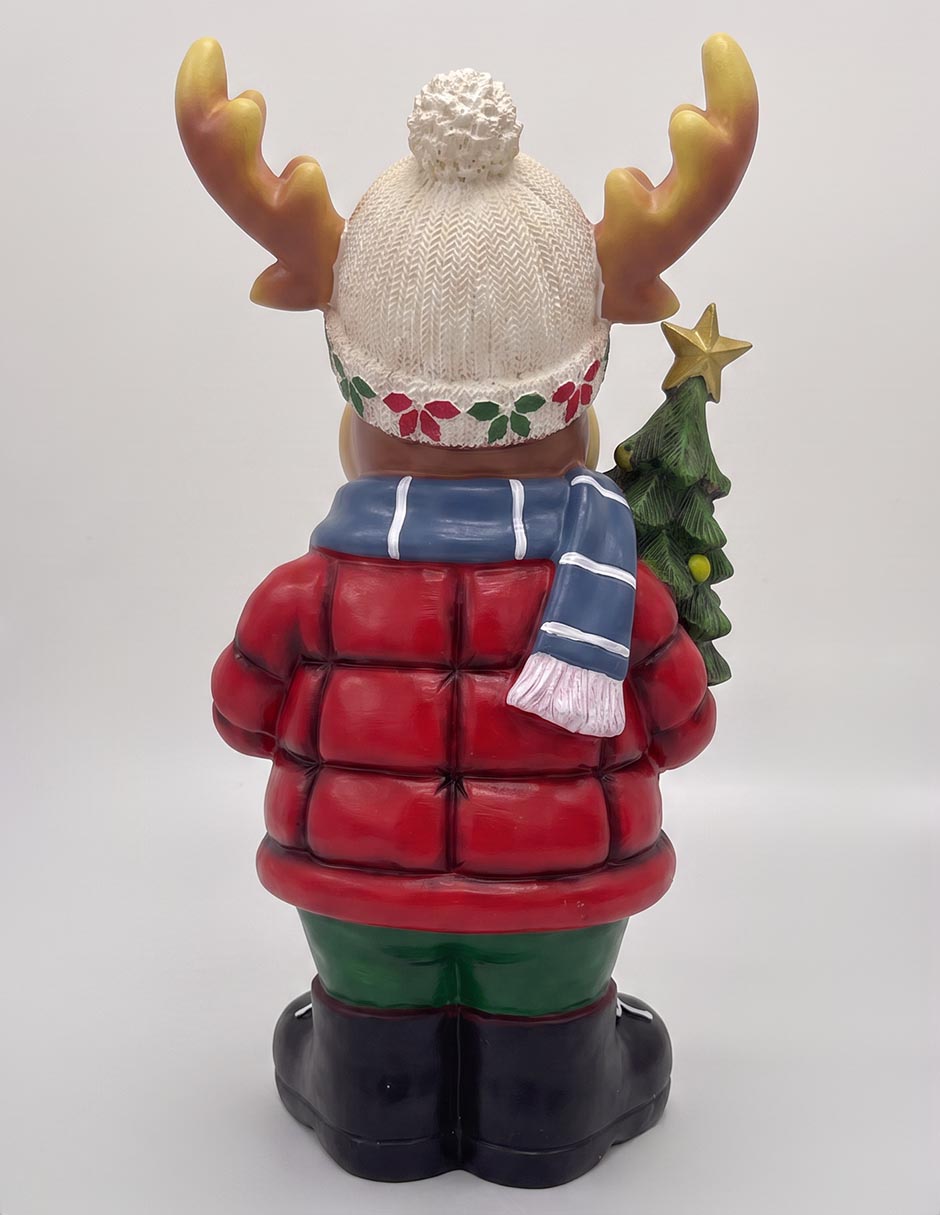 Figura decorativa navideña de reno de cerámica 2