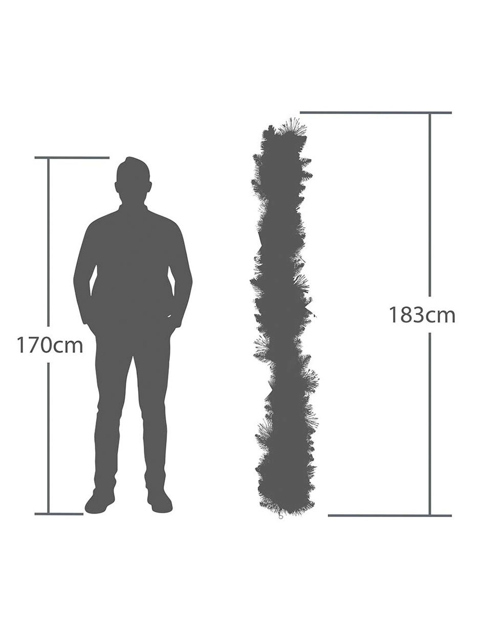 Guirnalda navideña haus con piñas 183 cm 4