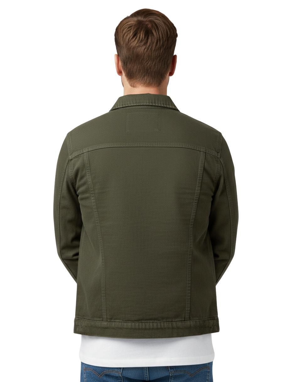 Chamarra denim de mezclilla con bolsillos para hombre 2