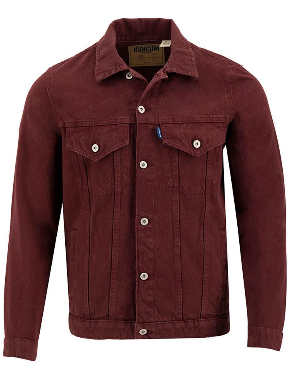 Chamarra denim de mezclilla con bolsillos para hombre