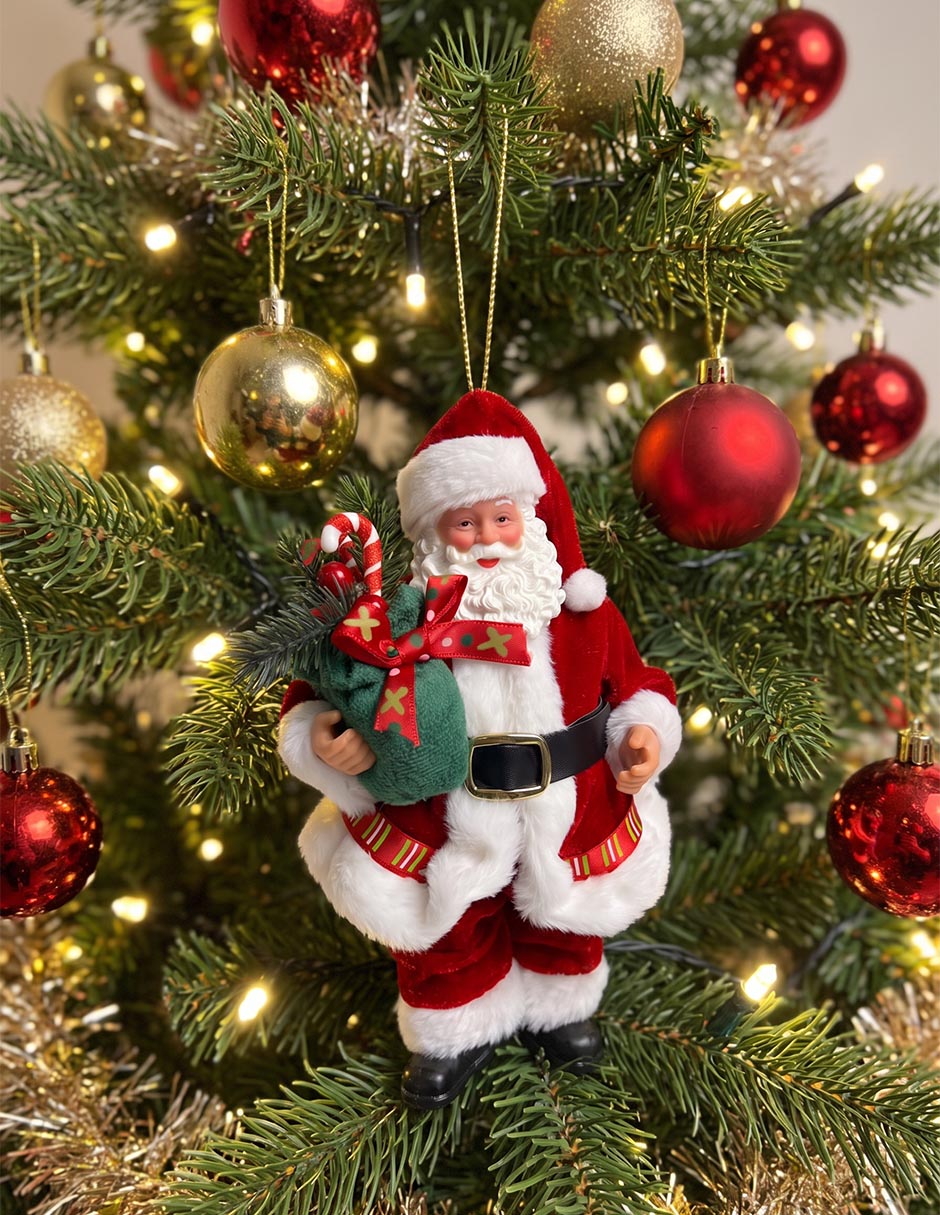 Ornamento navideño de santa claus